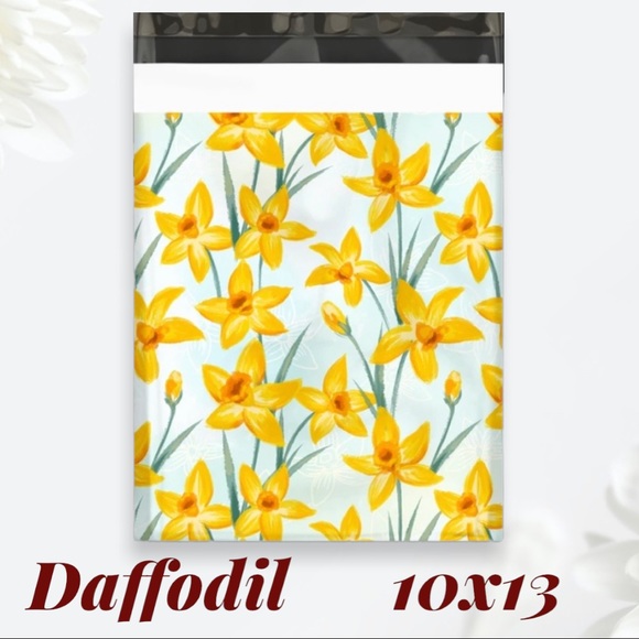 ‼️ LAST 1 ‼️ 50 10X13 Yellow Daffodils Poly Mailers Shipping Envelopes Bags - Picture 3 of 6